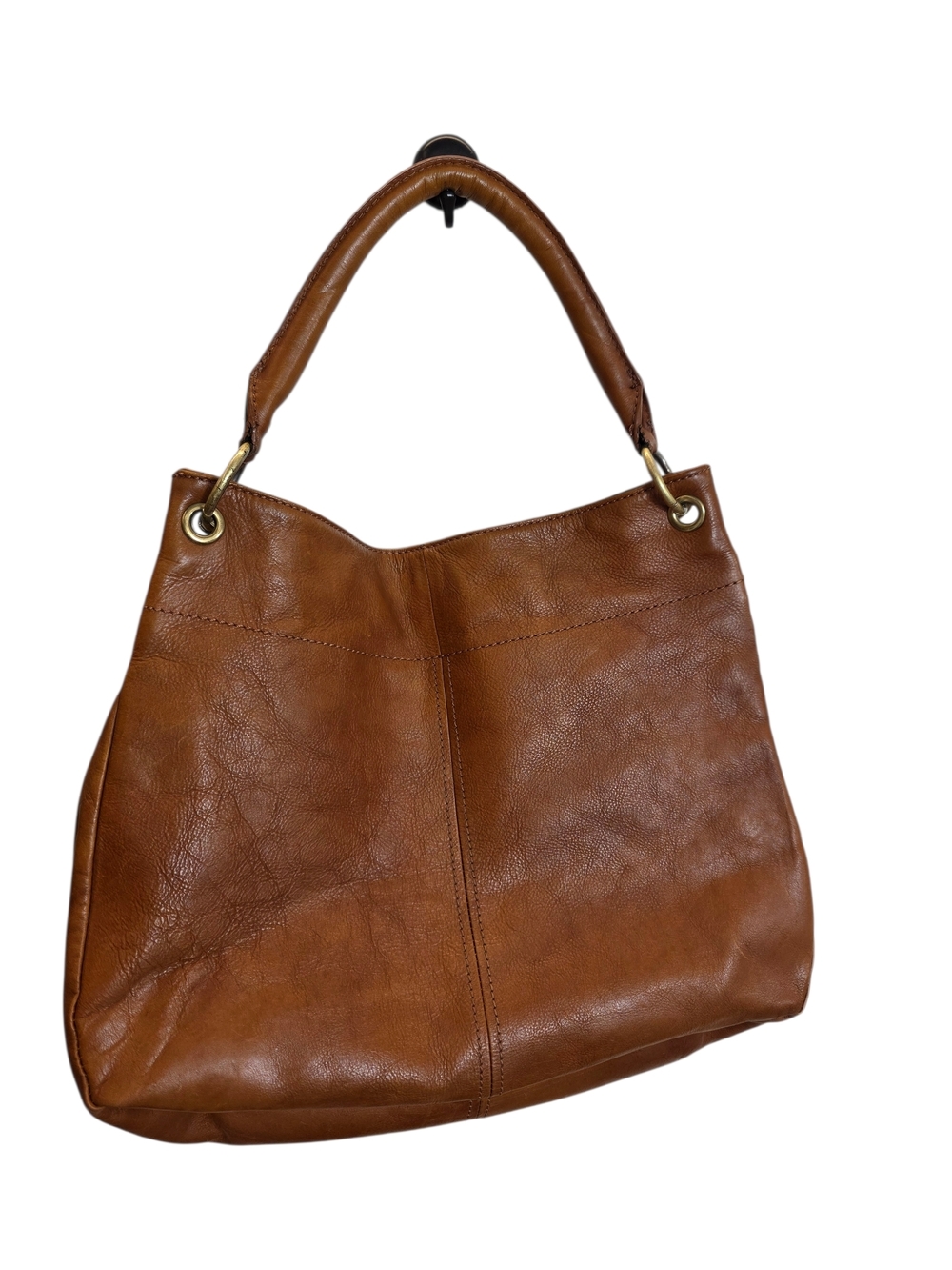 Tommy Hilfiger Cognac Brown Leather Hobo Bag - Picture 2 of 11
